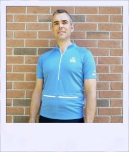 Blue Ash short sleeve cycle jersey - front