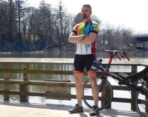 Striped Maple recumbent jersey - river