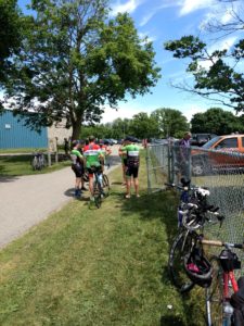 Cambridge Tour de Grand 2018 - discussing the ride